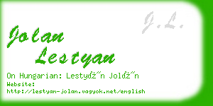 jolan lestyan business card